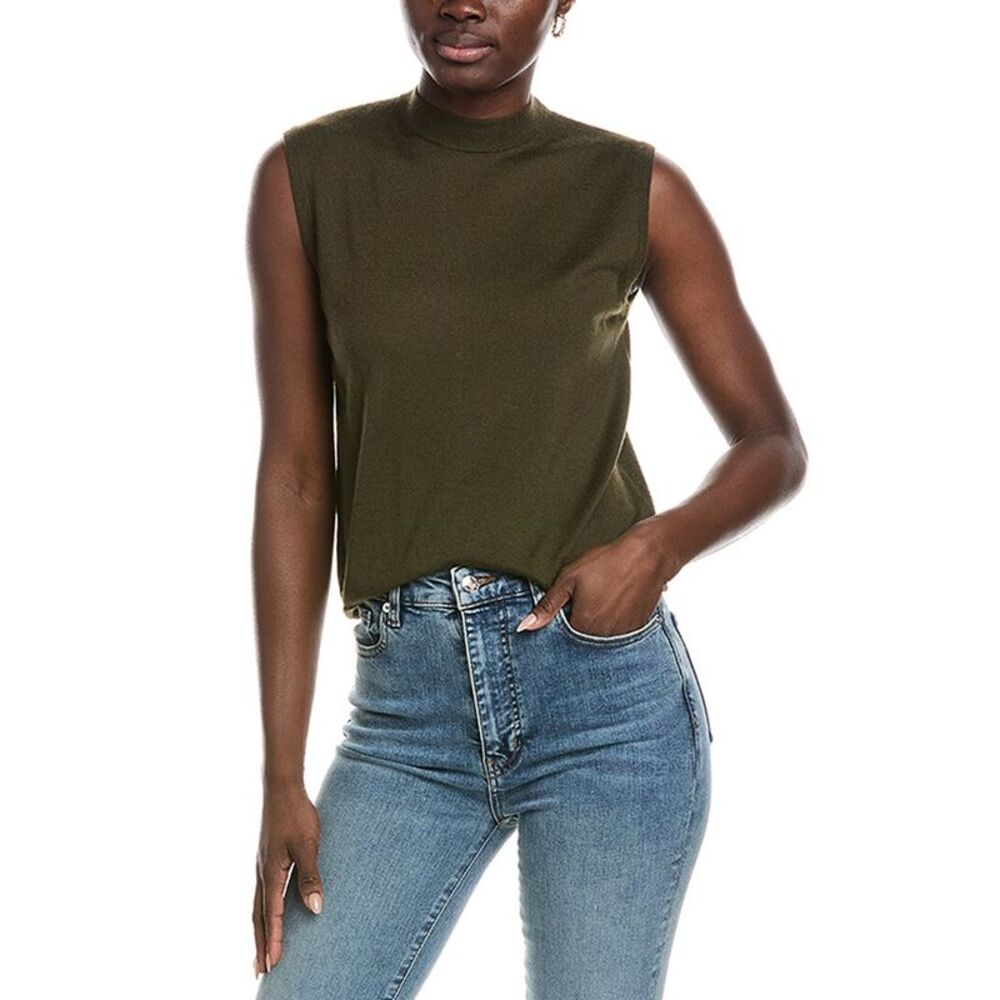 Co Womens Cashmere Shell Tank, Green
